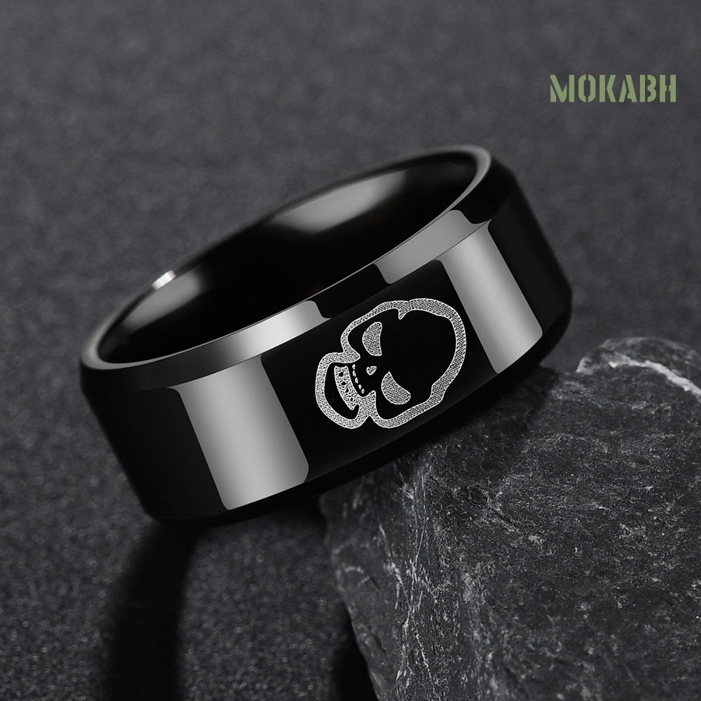 Nhẫn Thép Không Gỉ Hình Đầu Lâu Thời Trang Dành Cho Nam