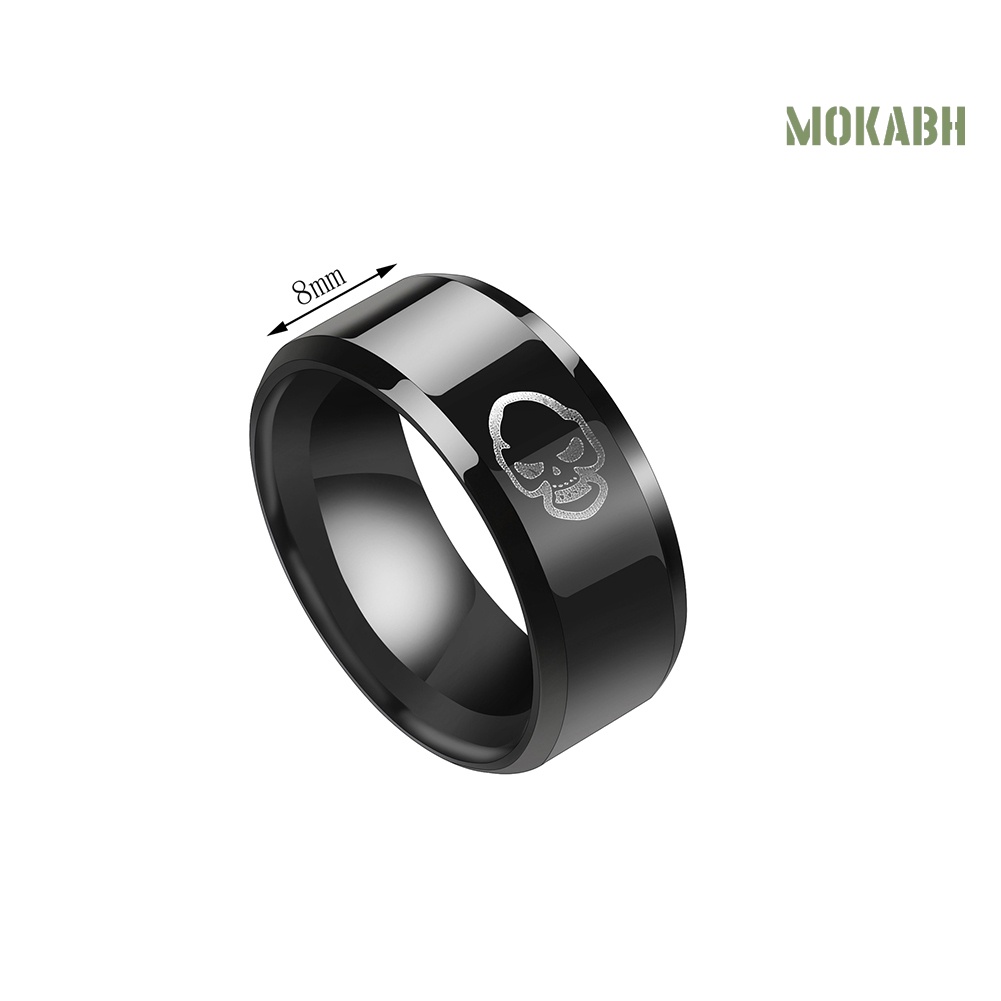 Nhẫn Thép Không Gỉ Hình Đầu Lâu Thời Trang Dành Cho Nam