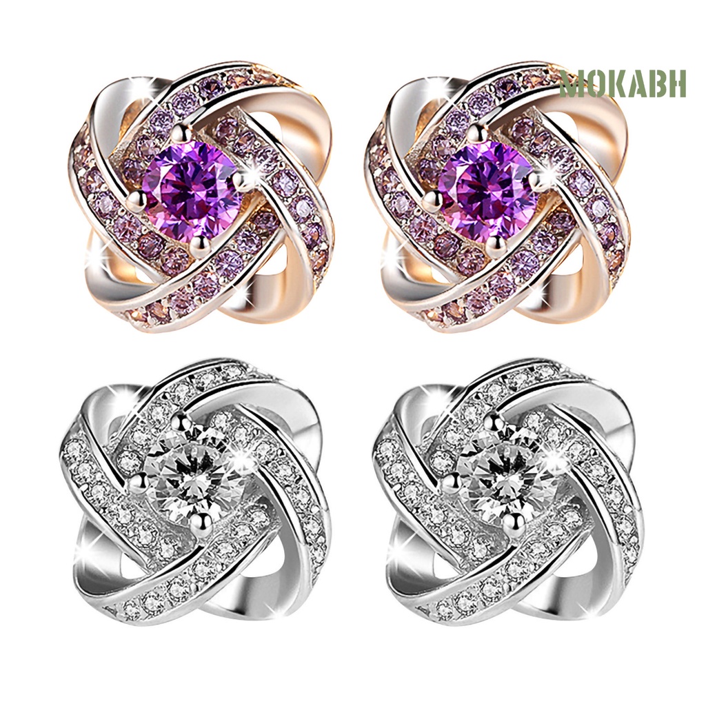 Khuyên Tai Hợp Kim Tinh Tế Trang Trí Đinh Tán Cho Nữ