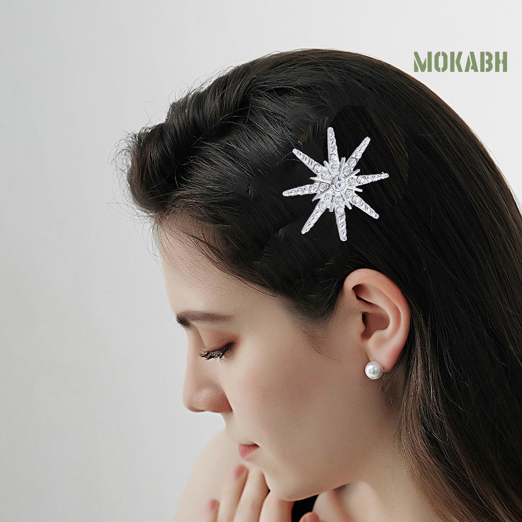 Set 4 Kẹp Tóc Hình Ngôi Sao Đính Đá Lấp Lánh Thời Trang Cho Nữ