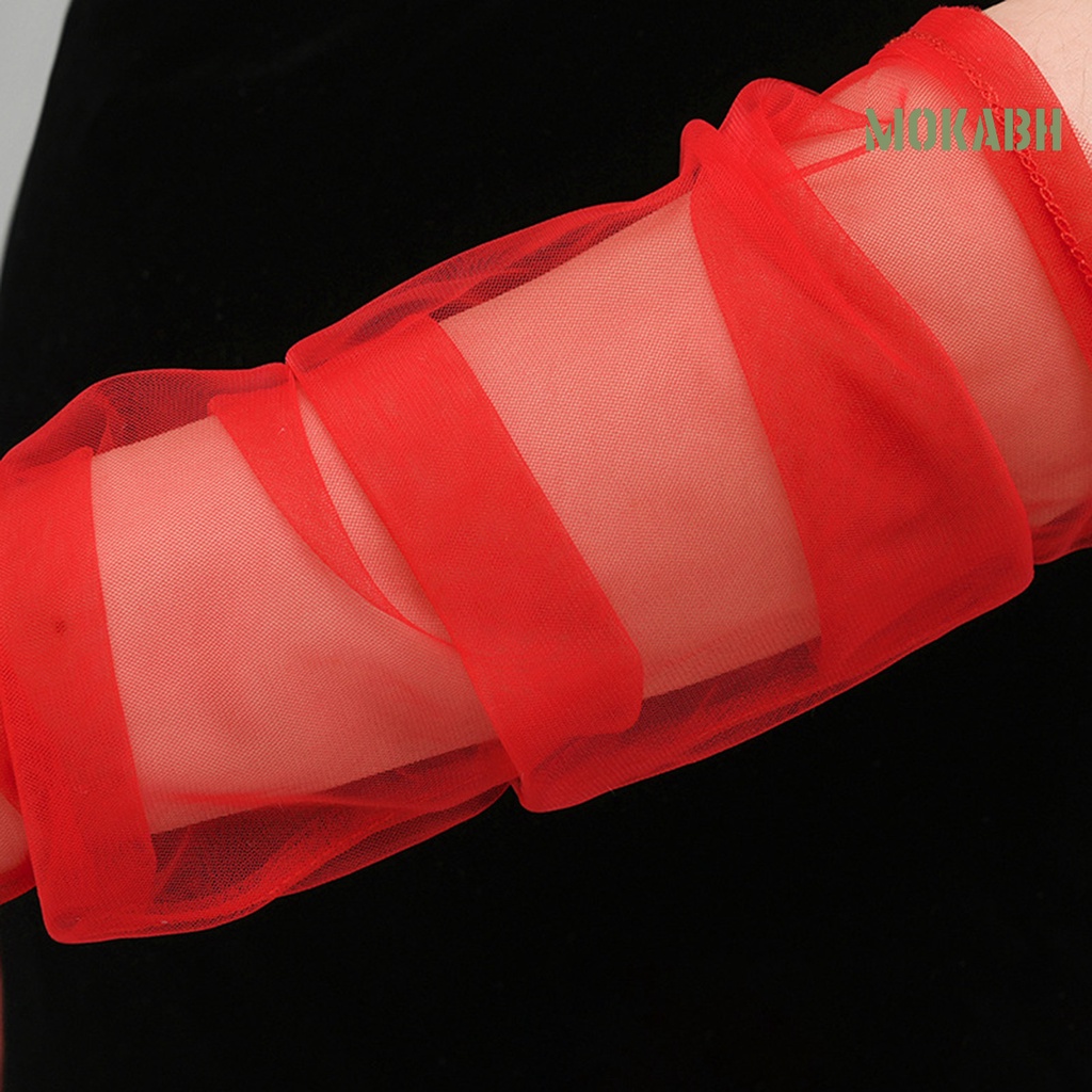 1 Đôi Găng Tay Lưới Dài Nhìn Xuyên Thấu Dùng Hóa Trang Chống Nắng