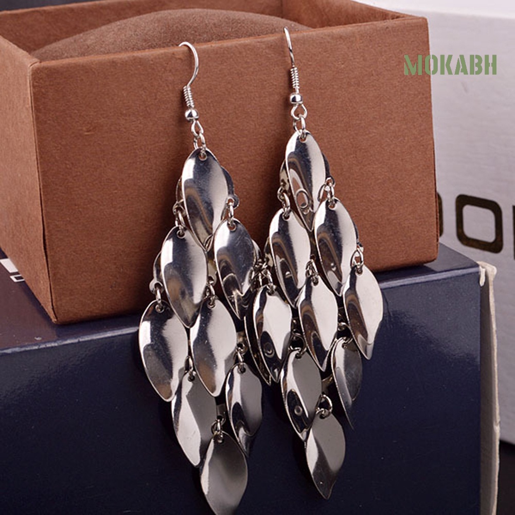 Bông Tai Hình Giọt Nước Dáng Dài Thời Trang Cho Nữ