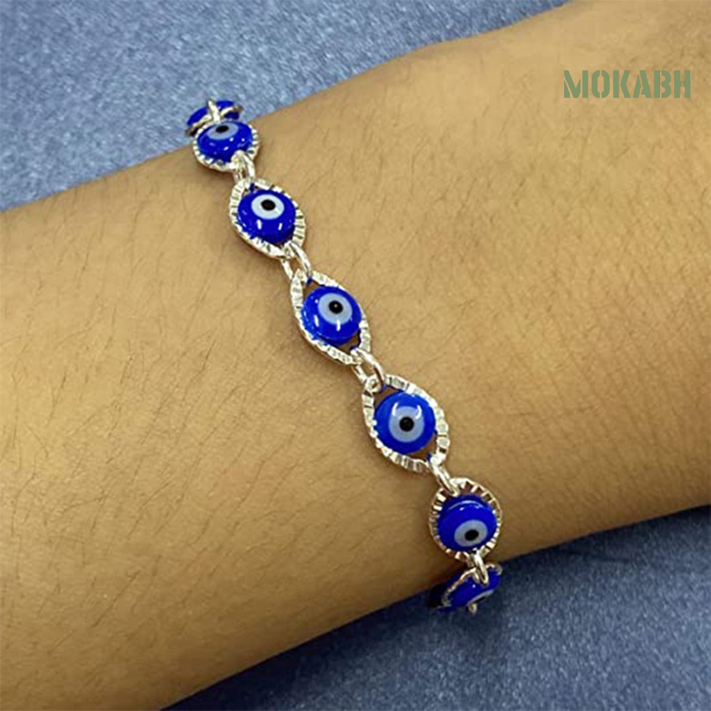 Vòng Đeo Tay Bản To Hình Mắt Quỷ Nhiều Màu Sắc Thời Trang Cho Nữ