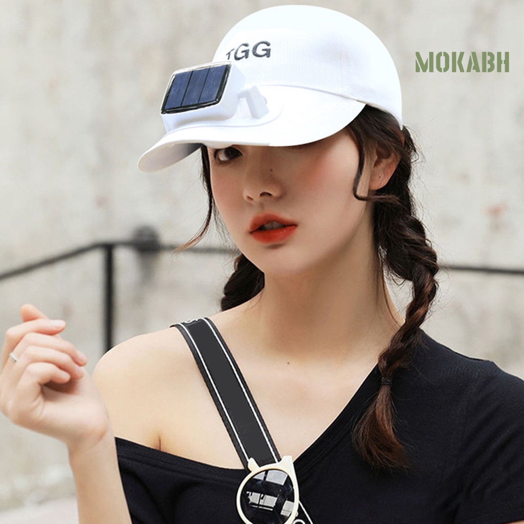 [mokabh] Mũ Bóng Chày Có Quạt Tháo Rời Góc Gió Mạnh Có Thể Điều Chỉnh