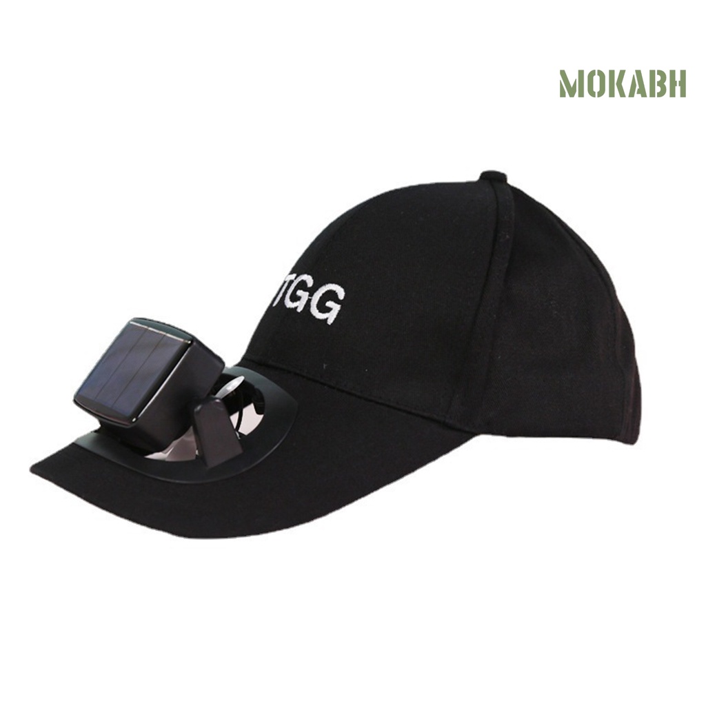 [mokabh] Mũ Bóng Chày Có Quạt Tháo Rời Góc Gió Mạnh Có Thể Điều Chỉnh
