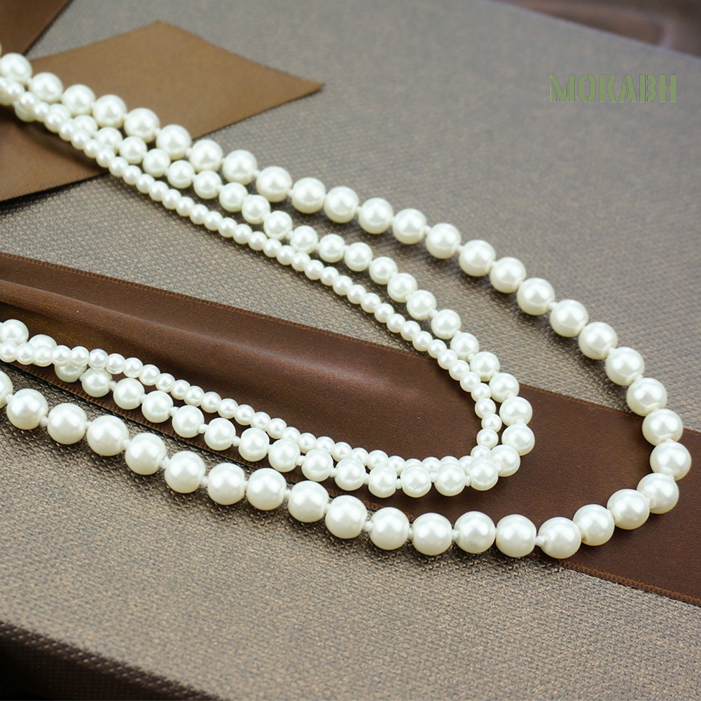 Vòng cổ Nhiều Lớp Đính Ngọc Trai Nhân Tạo Thời Trang Dành Cho Nữ