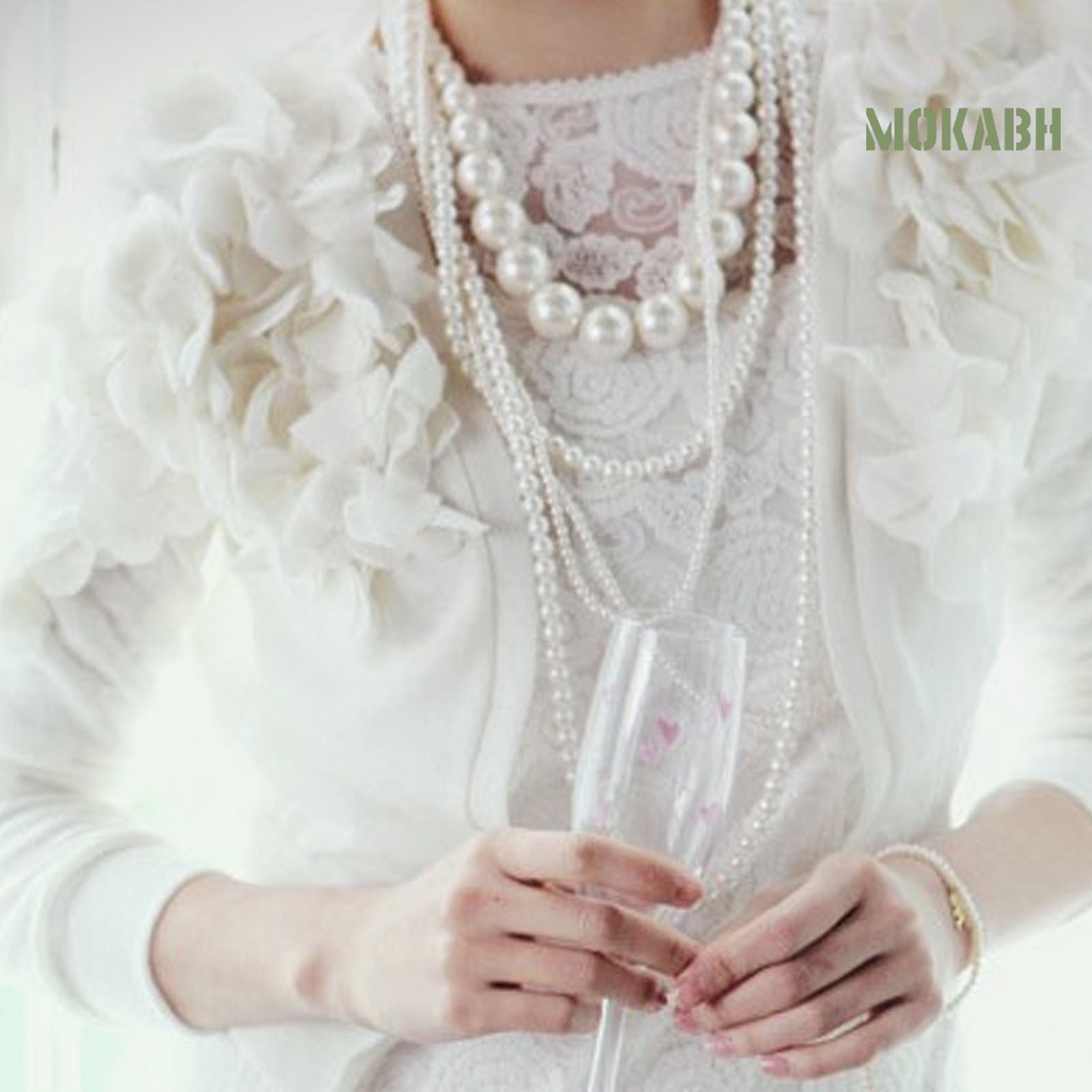 [mokabh] Vòng cổ Hạt Duyên Dáng Dài Dễ Phối Đồ Cho Nữ