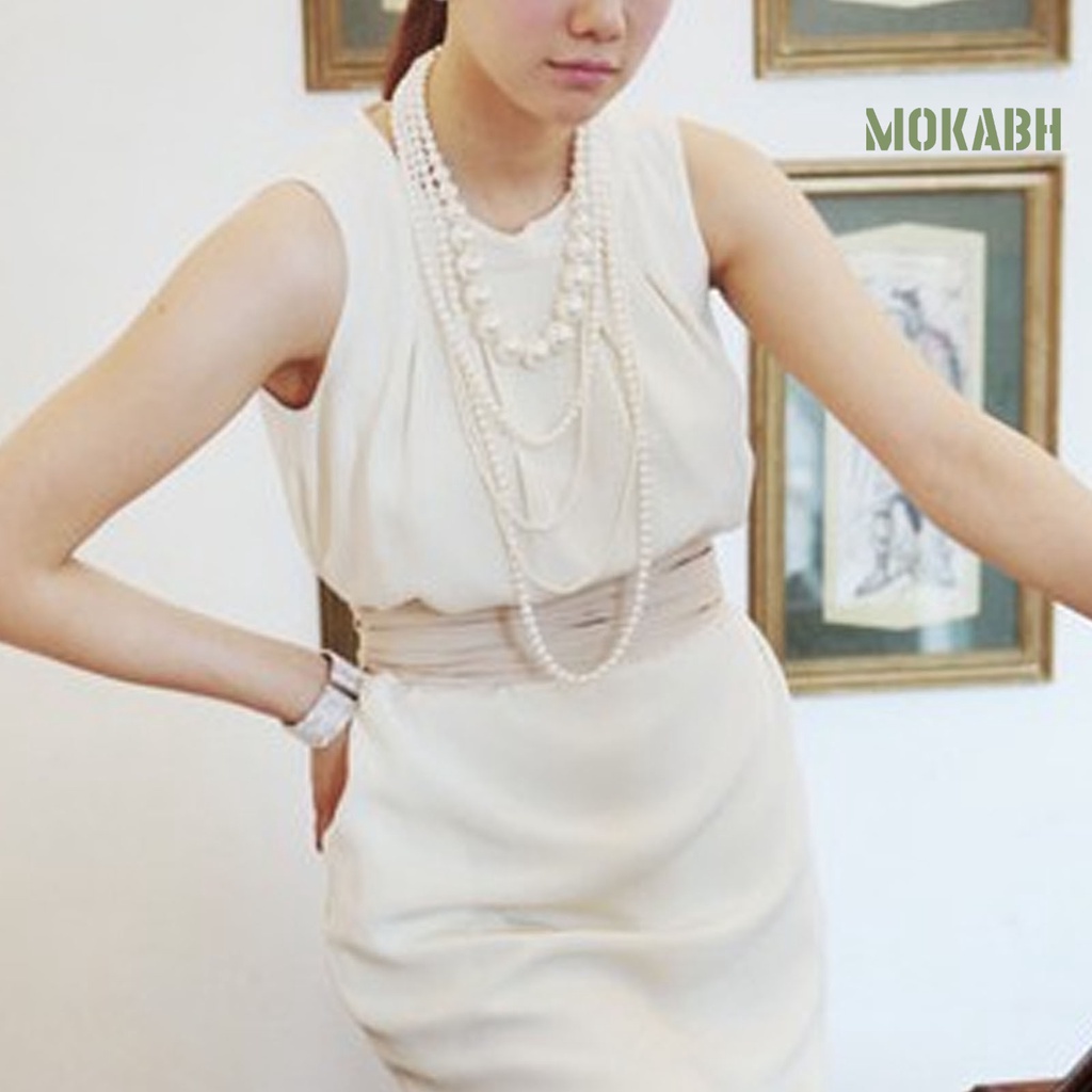 [mokabh] Vòng cổ Hạt Duyên Dáng Dài Dễ Phối Đồ Cho Nữ