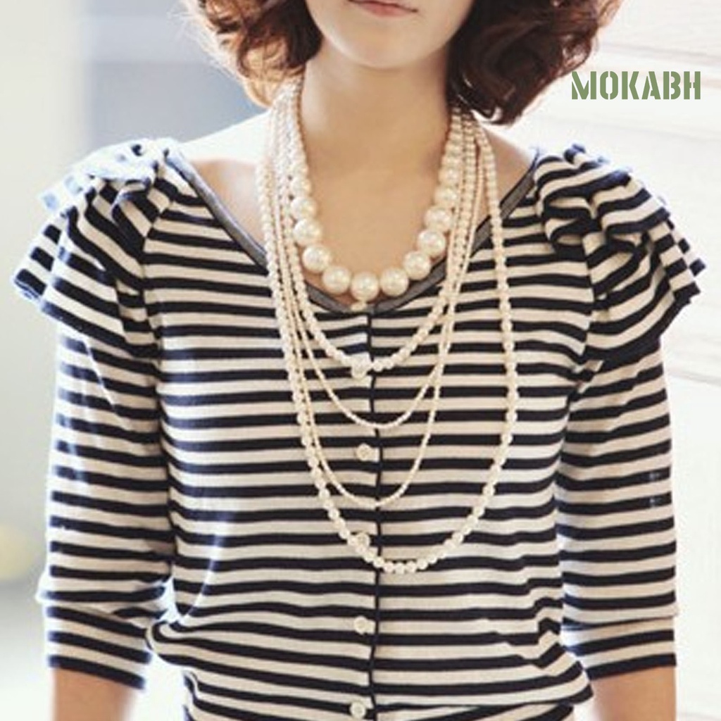 [mokabh] Vòng cổ Hạt Duyên Dáng Dài Dễ Phối Đồ Cho Nữ