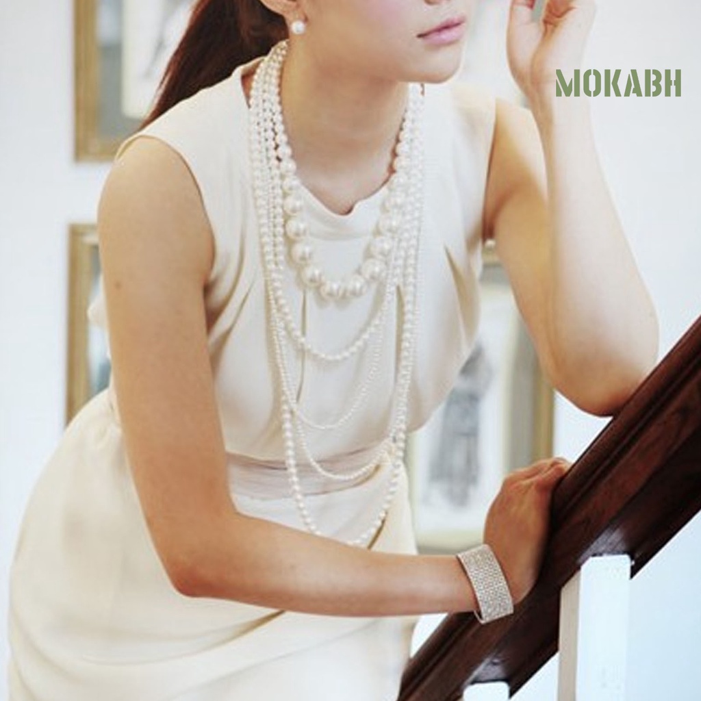 [mokabh] Vòng cổ Hạt Duyên Dáng Dài Dễ Phối Đồ Cho Nữ