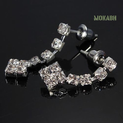 Bộ Vòng cổ + Bông Tai Đính Đá Thời Trang Cho Nữ