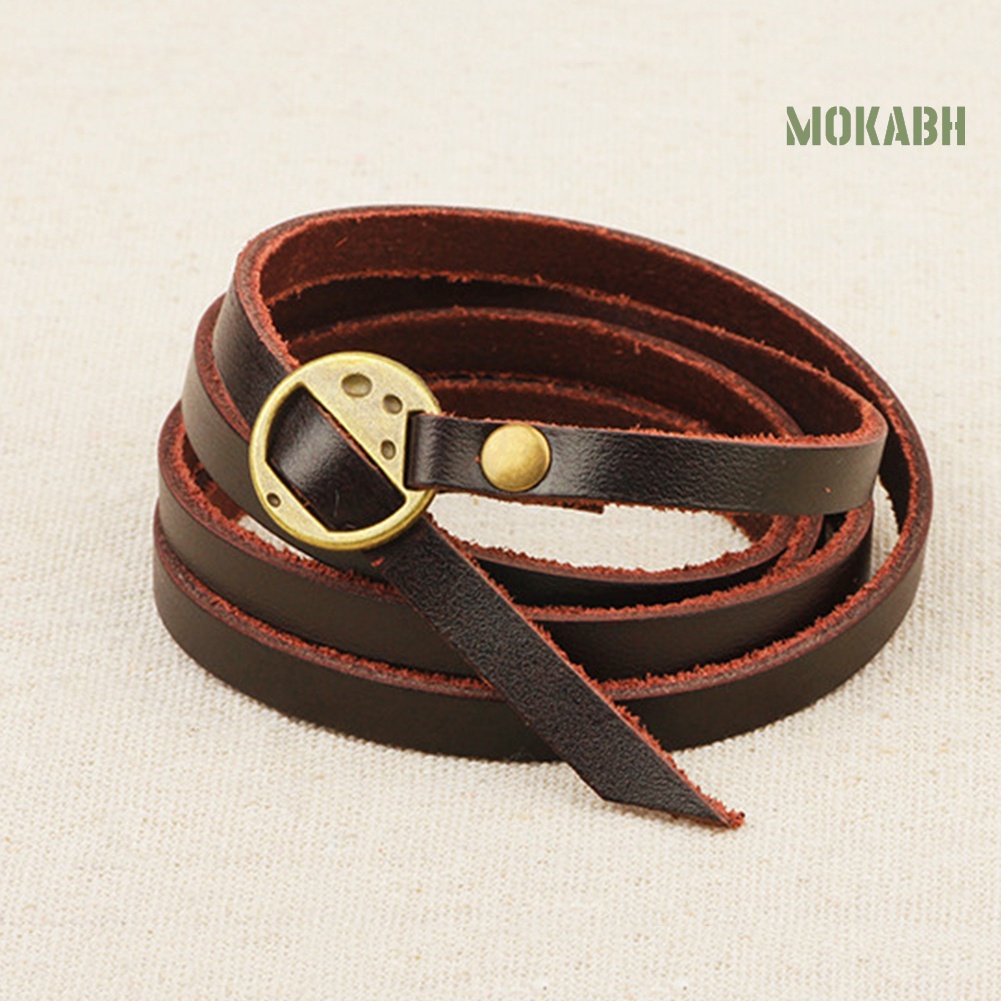 Vòng Tay Giả Da Nhiều Lớp Phong Cách Vintage Cho Nam Nữ