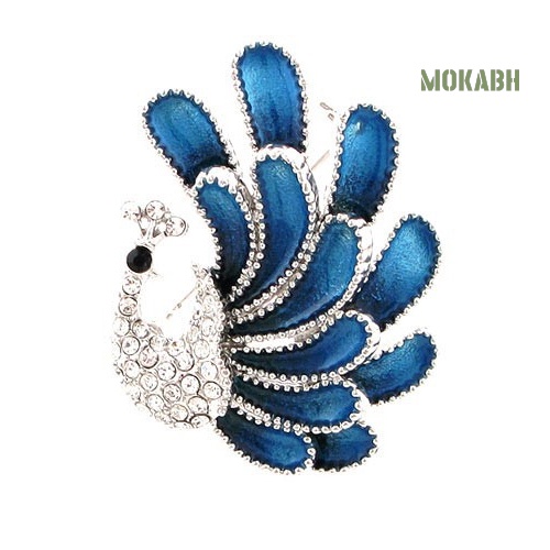 Ghim Cài Áo Hình Con Công Đính Đá Thời Trang Dành Cho Nữ