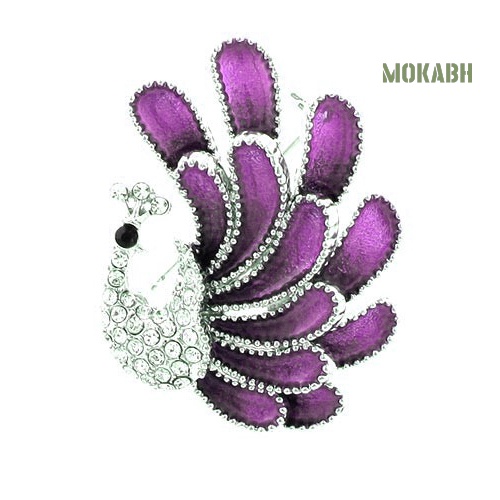 Ghim Cài Áo Hình Con Công Đính Đá Thời Trang Dành Cho Nữ