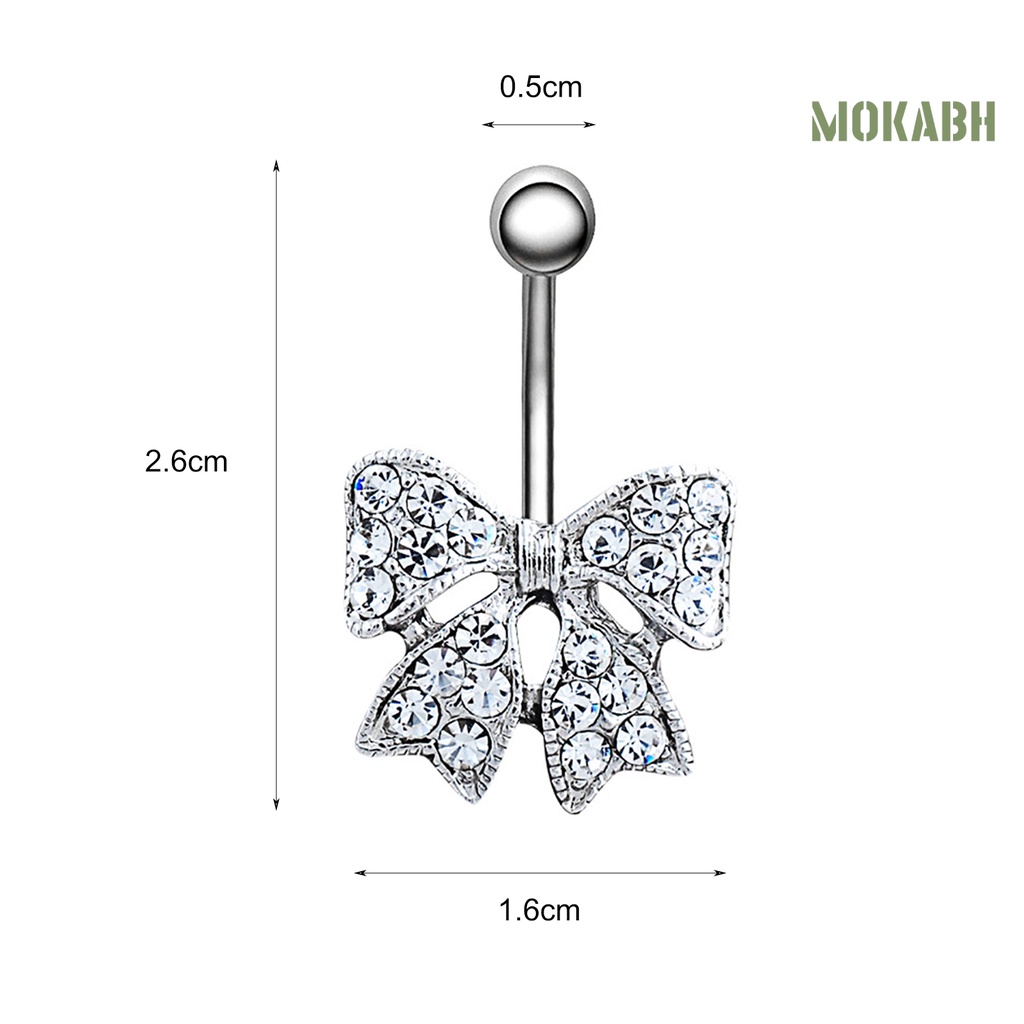 Khuyên Rốn Hình Nơ Lấp Lánh Quyến Rũ