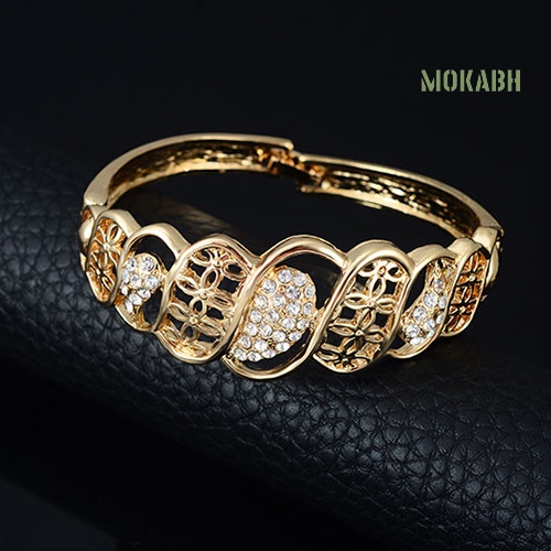 Bộ Trang Sức Gồm Vòng cổ / Vòng Tay / Nhẫn / Bông Tai Đính Pha Lê Sang Trọng