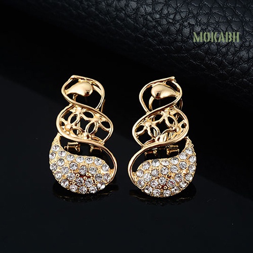 Bộ Trang Sức Gồm Vòng cổ / Vòng Tay / Nhẫn / Bông Tai Đính Pha Lê Sang Trọng