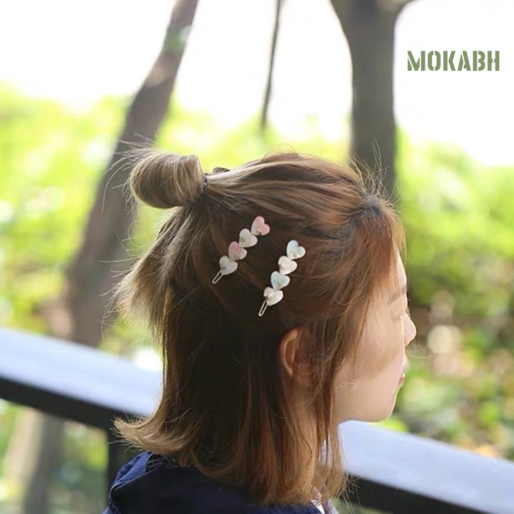 Kẹp Tóc Hình Trái Tim Chống Trượt Thời Trang Cho Nữ