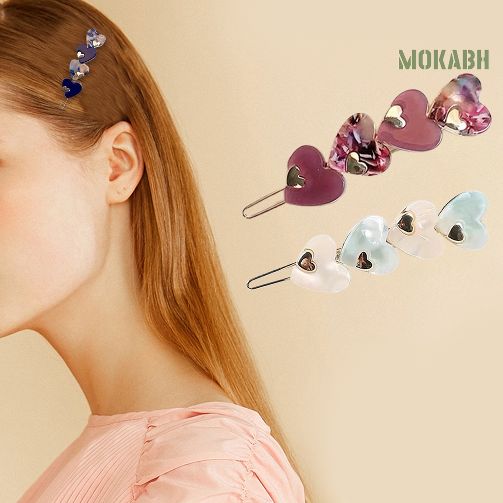 Kẹp Tóc Hình Trái Tim Chống Trượt Thời Trang Cho Nữ