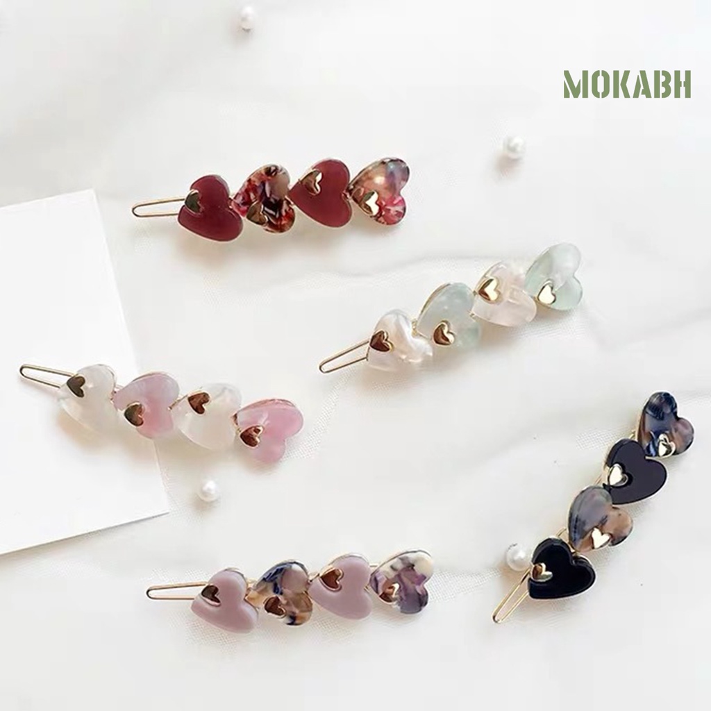 Kẹp Tóc Hình Trái Tim Chống Trượt Thời Trang Cho Nữ