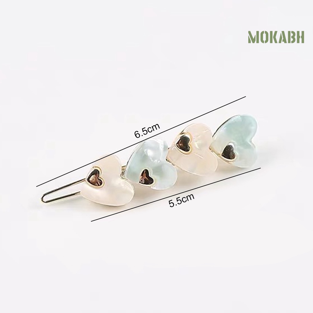 Kẹp Tóc Hình Trái Tim Chống Trượt Thời Trang Cho Nữ