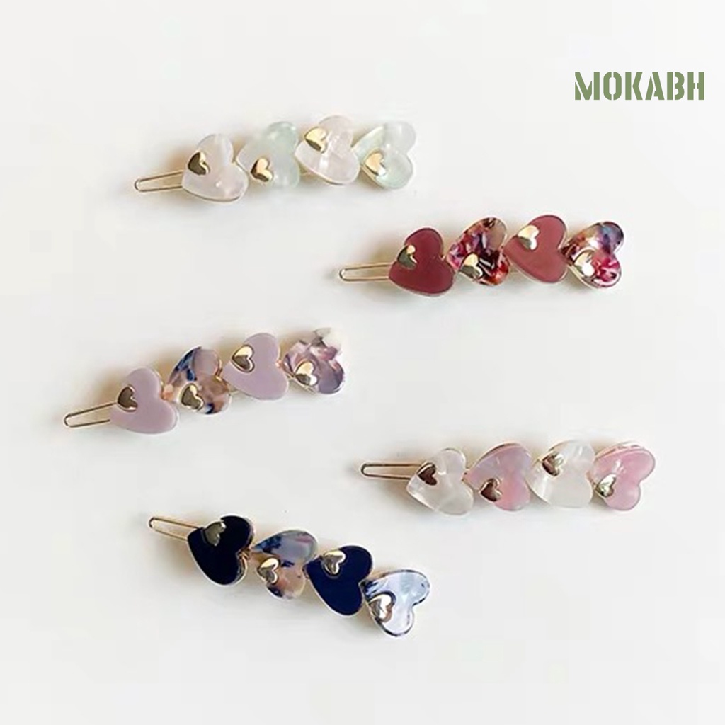 Kẹp Tóc Hình Trái Tim Chống Trượt Thời Trang Cho Nữ