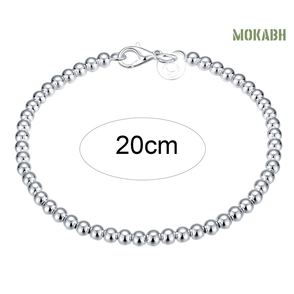 Vòng Tay Chuỗi Hạt Mạ Bạc Thanh Lịch Thời Trang Cho Nữ