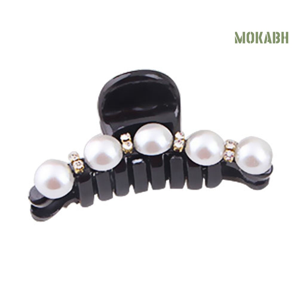 Kẹp Tóc Càng Cua Đính Đá &amp; Ngọc Trai Giả Thời Trang Cho Nữ