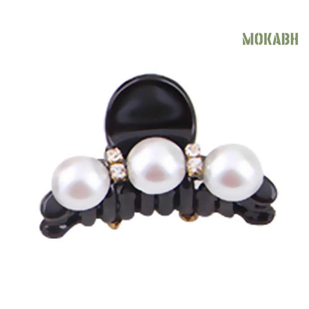 Kẹp Tóc Càng Cua Đính Đá &amp; Ngọc Trai Giả Thời Trang Cho Nữ