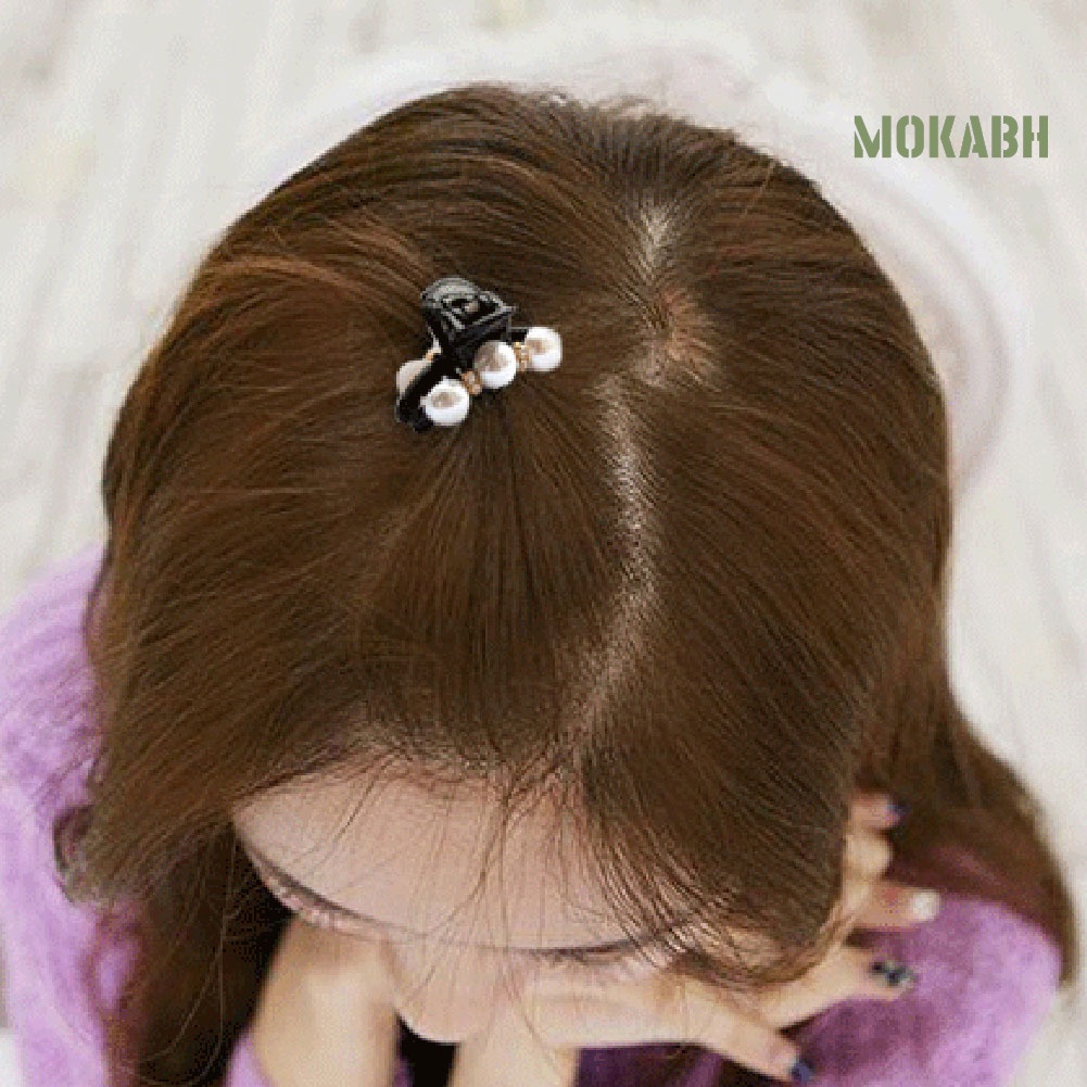 Kẹp Tóc Càng Cua Đính Đá &amp; Ngọc Trai Giả Thời Trang Cho Nữ