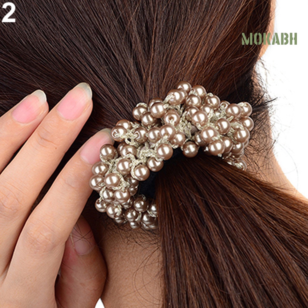 Dây Cột Tóc Đính Hạt Ngọc Trai Giả Thời Trang Cho Nữ