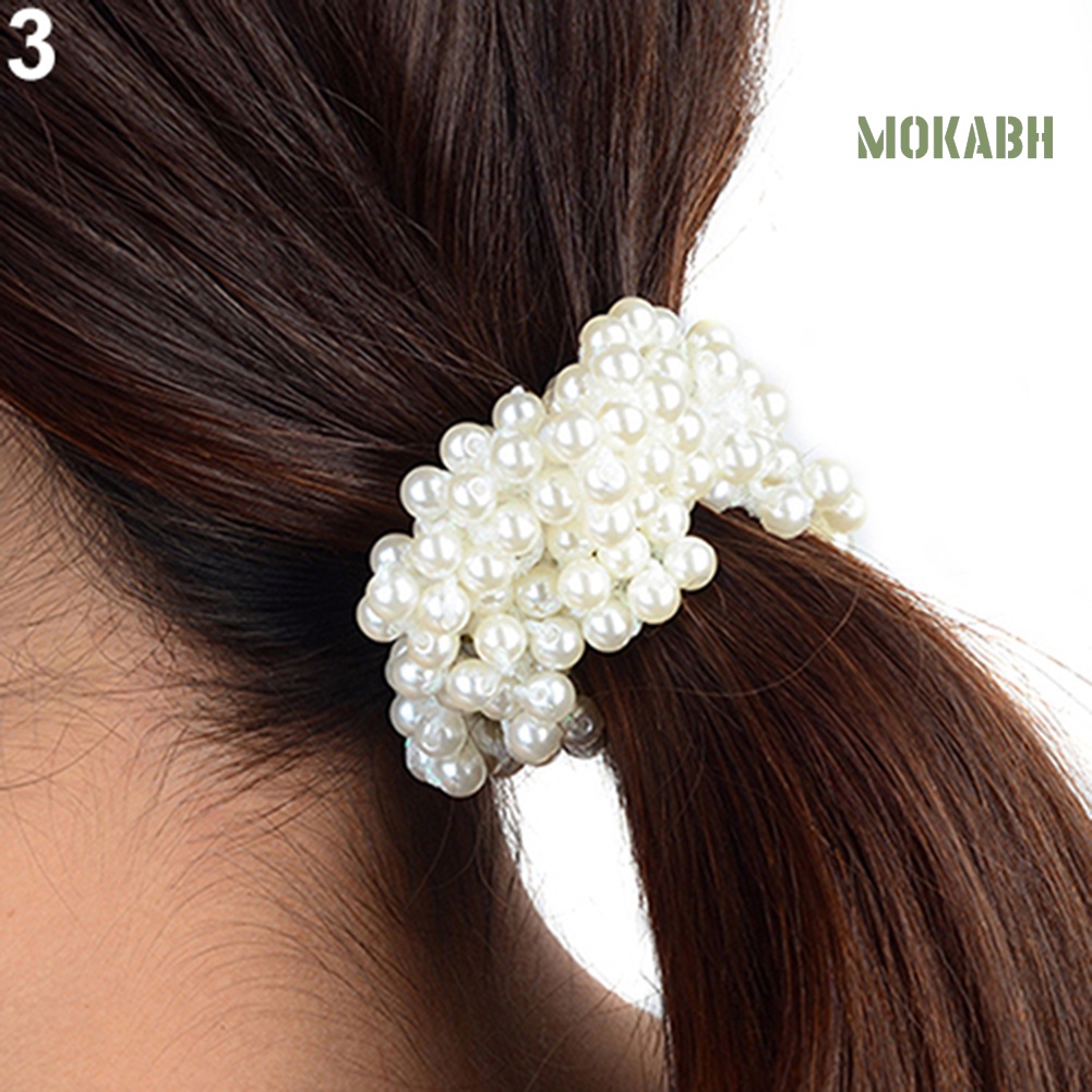 Dây Cột Tóc Đính Hạt Ngọc Trai Giả Thời Trang Cho Nữ