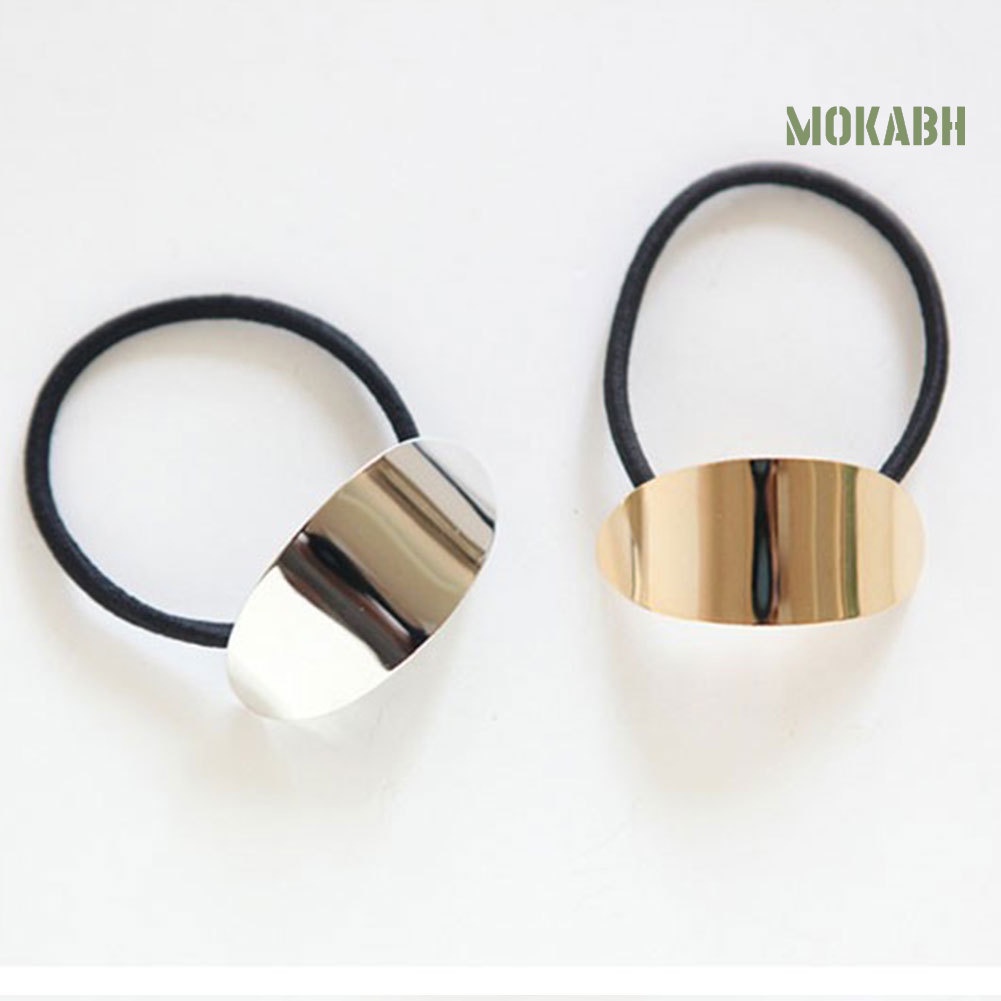 Dây Cột Tóc Đuôi Ngựa Co Giãn Hình Chiếc Lá Hợp Kim Thời Trang Cho Nữ