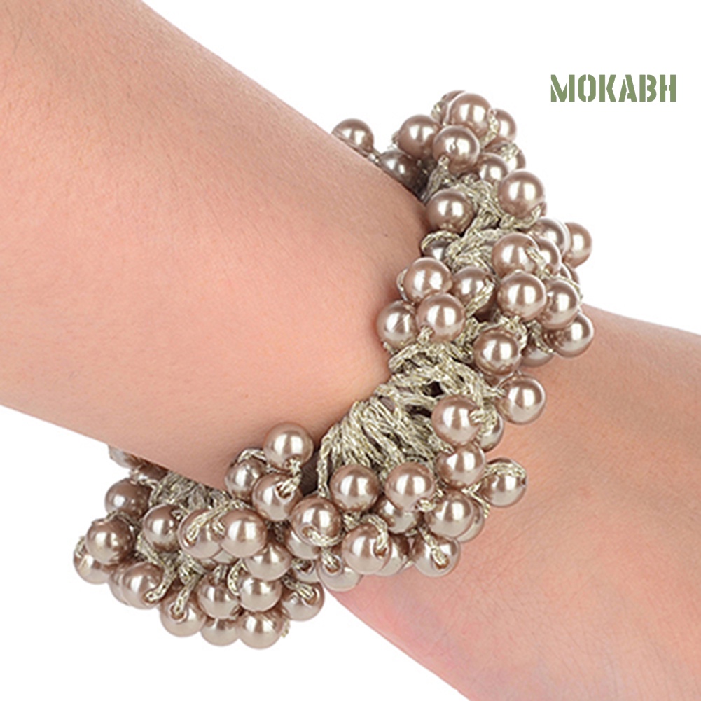 Dây Cột Tóc Đính Hạt Ngọc Trai Giả Thời Trang Cho Nữ