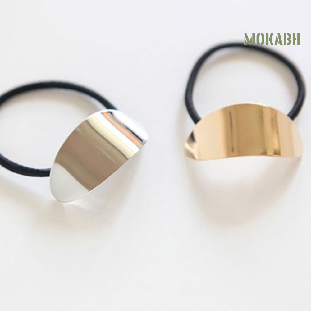 Dây Cột Tóc Đuôi Ngựa Co Giãn Hình Chiếc Lá Hợp Kim Thời Trang Cho Nữ