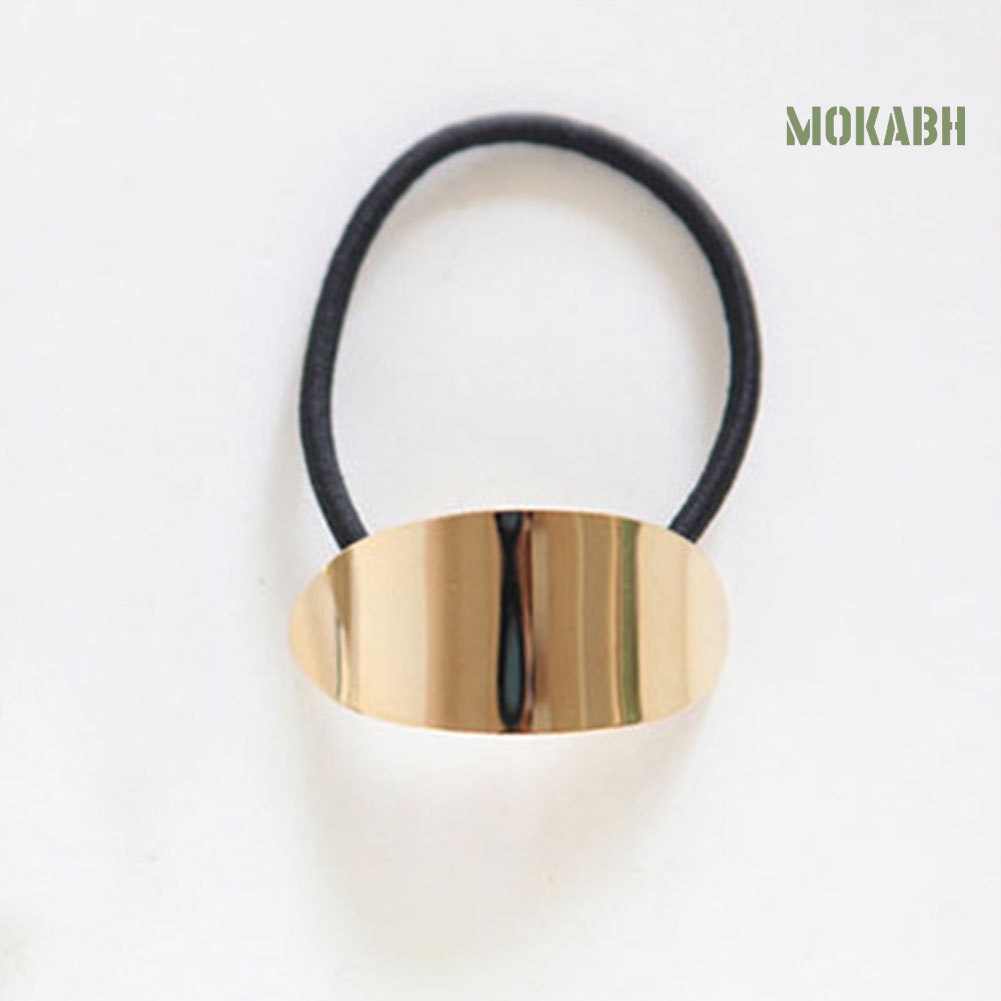 Dây Cột Tóc Đuôi Ngựa Co Giãn Hình Chiếc Lá Hợp Kim Thời Trang Cho Nữ