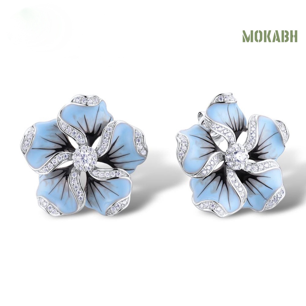 [mokabh] Khuyên Tai Dạng Nụ Bằng Hợp Kim Nhẹ Thoải Mái Khi Đi Mua Sắ