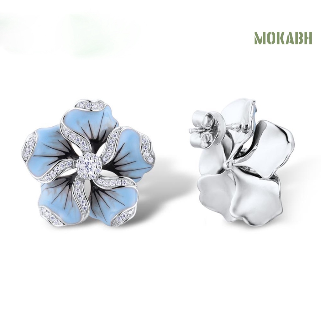 [mokabh] Khuyên Tai Dạng Nụ Bằng Hợp Kim Nhẹ Thoải Mái Khi Đi Mua Sắ