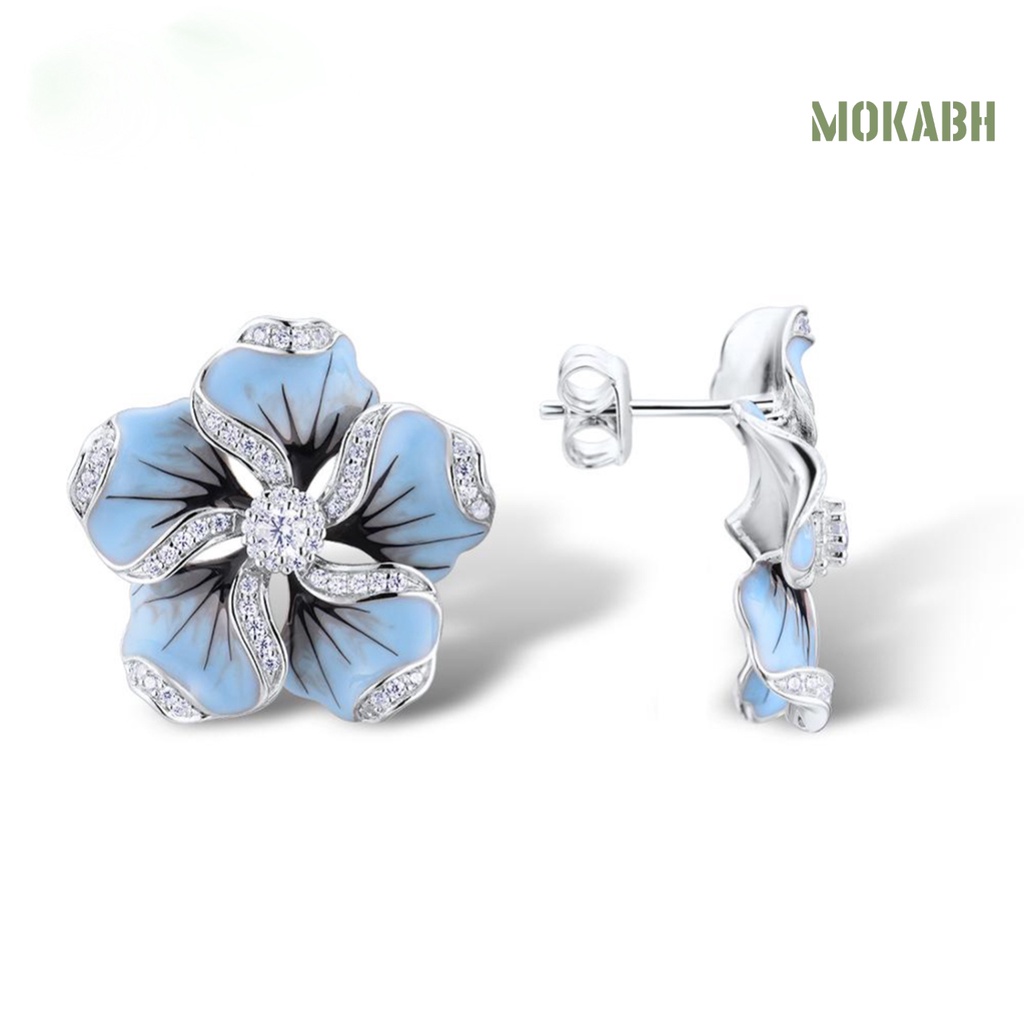 [mokabh] Khuyên Tai Dạng Nụ Bằng Hợp Kim Nhẹ Thoải Mái Khi Đi Mua Sắ