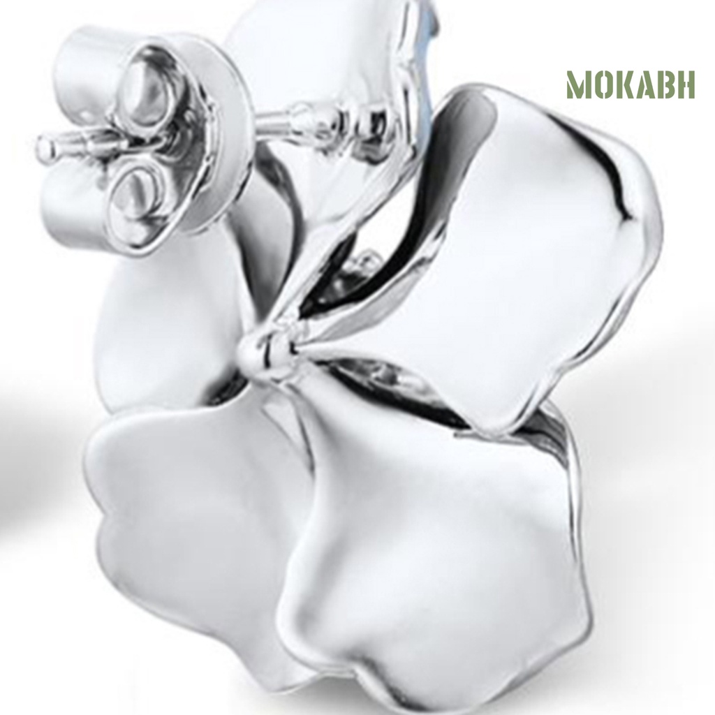 [mokabh] Khuyên Tai Dạng Nụ Bằng Hợp Kim Nhẹ Thoải Mái Khi Đi Mua Sắ