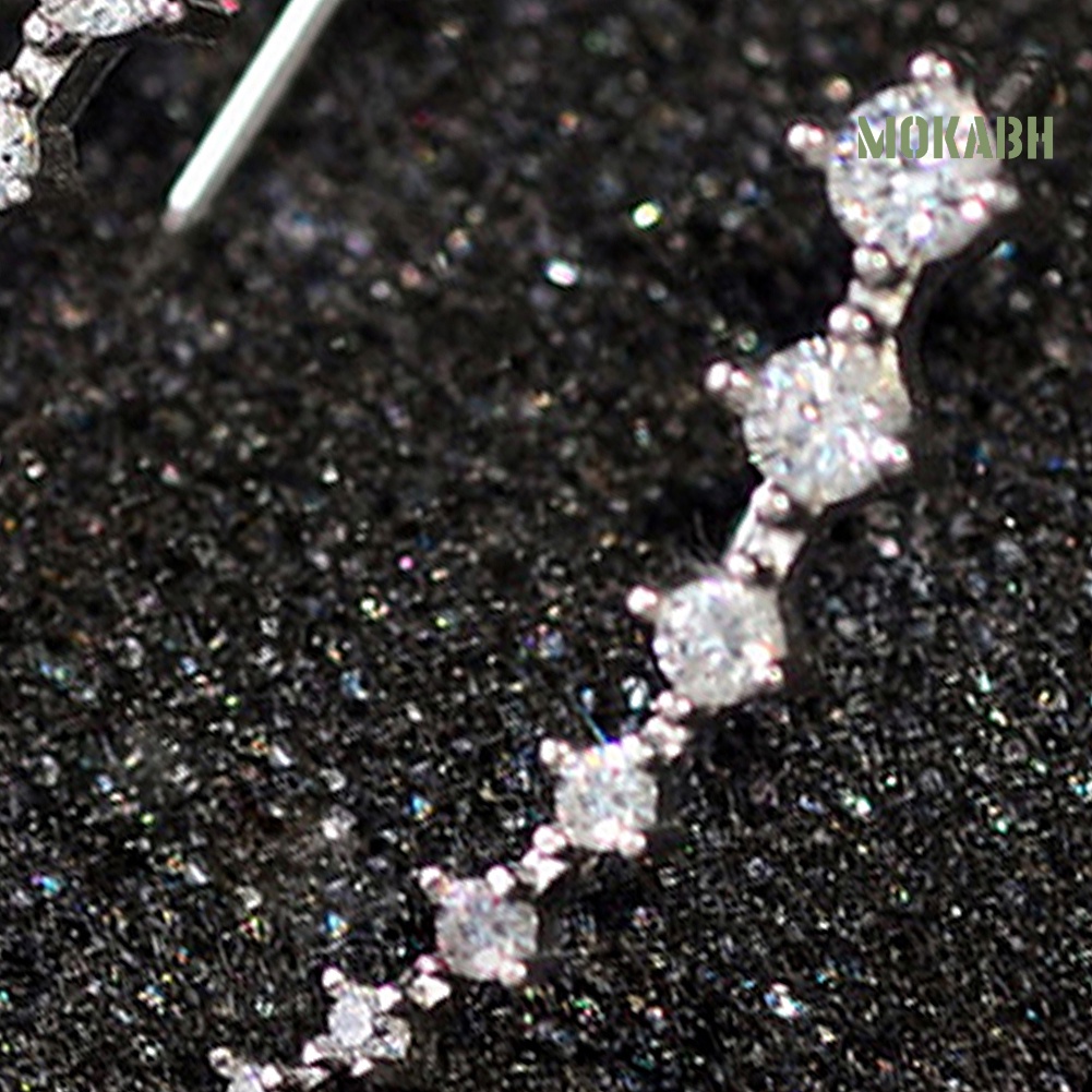 Khuyên Tai Đính Đá 7 Màu Thời Trang Cho Nữ