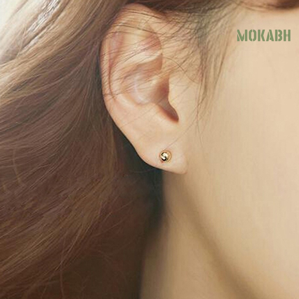 1 Đôi Bông Tai Bằng Hợp Kim Hai Mặt Đính Đá Marguerite Cho Nữ