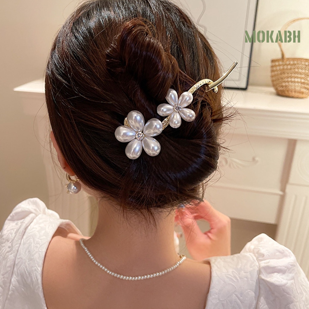 Kẹp Tóc Hình Hoa Đính Đá Chống Phai Màu Cho Nữ