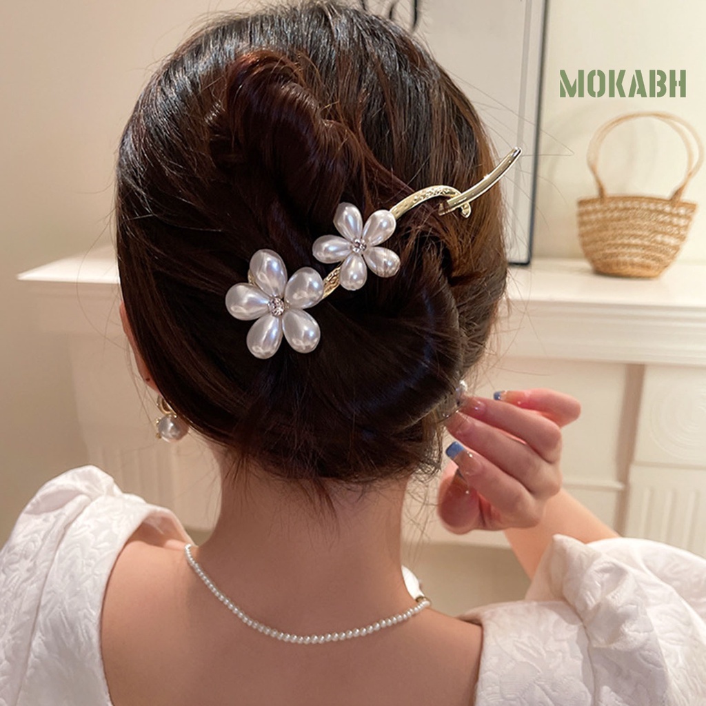 Kẹp Tóc Hình Hoa Đính Đá Chống Phai Màu Cho Nữ