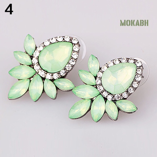 1 Đôi Bông Tai Hình Hoa Đính Đá Thời Trang Dành Cho Nữ