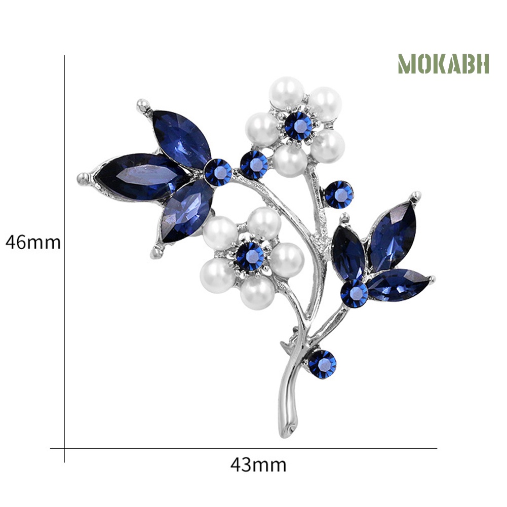 Ghim Cài Áo Hình Cánh Hoa Đính Ngọc Trai Nhân Tạo Thời Trang Cho Nữ