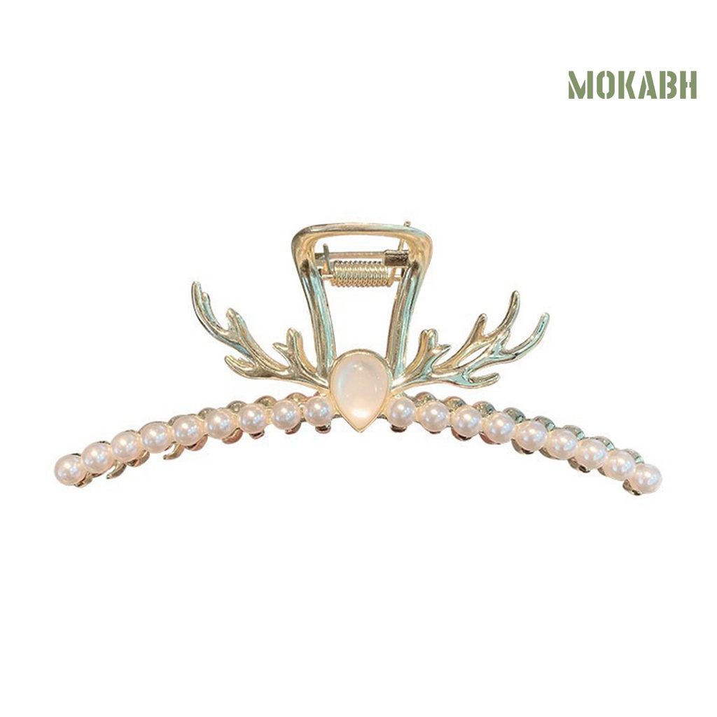 Kẹp Tóc Càng Cua Lớn Đính Ngọc Trai Giả Cổ Điển