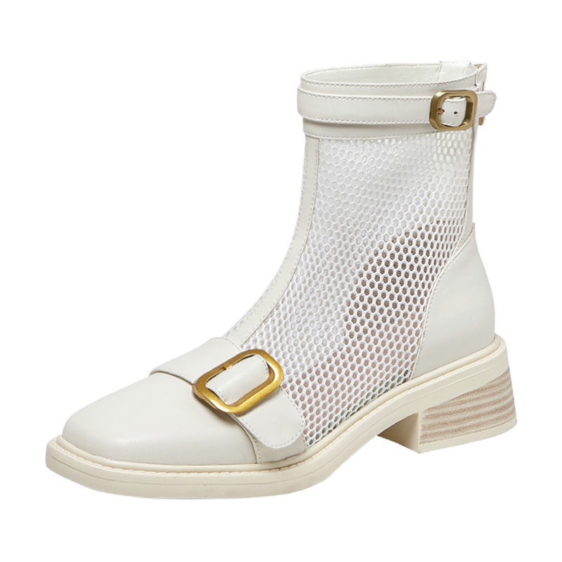 Giày Bốt Phối Lưới Thoáng Khí Phong Cách Mới 2022 Thời Trang Mùa Hè Cho Nữ