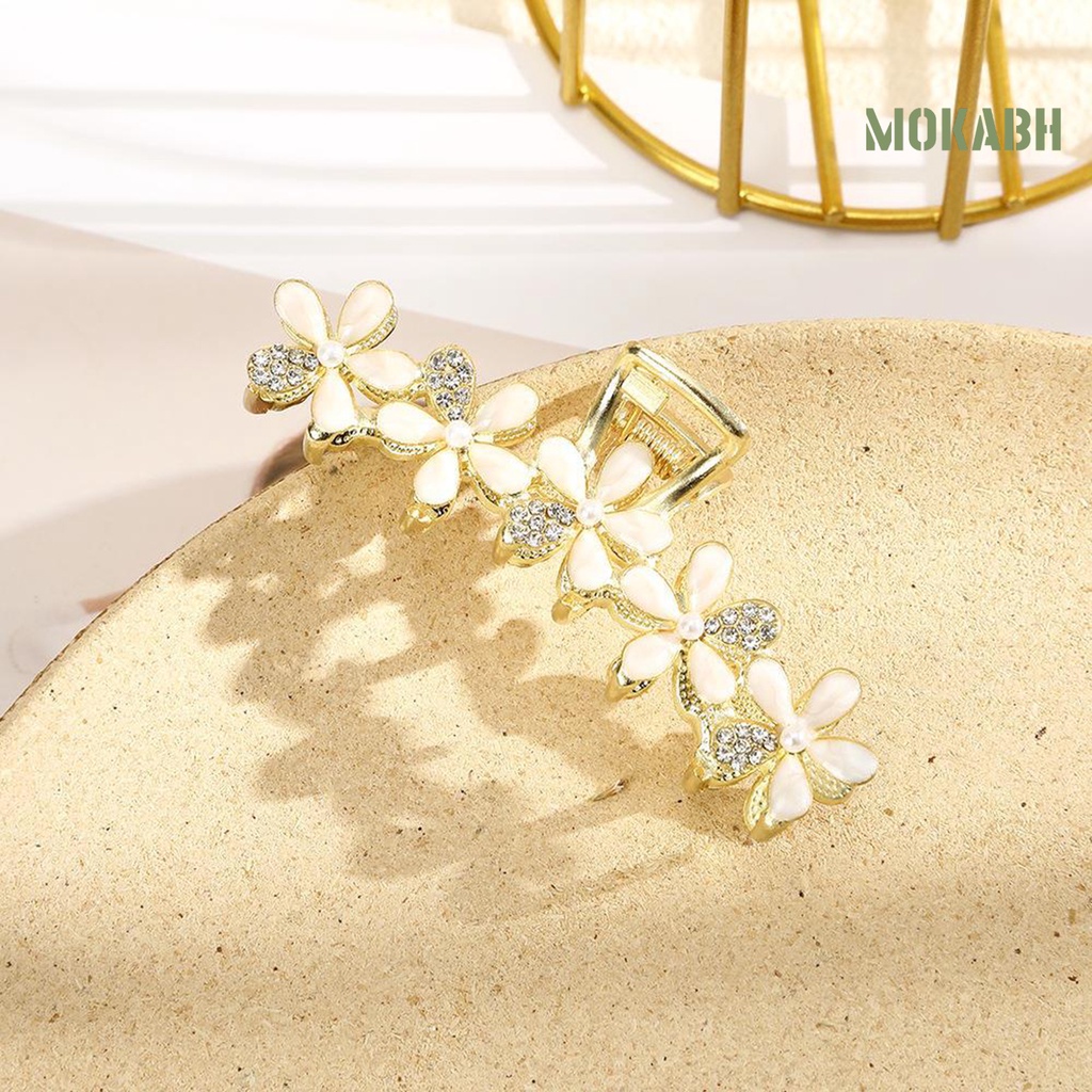 Kẹp Tóc Trang Trí Hoa Màu Trơn Đơn Giản Cho Nữ