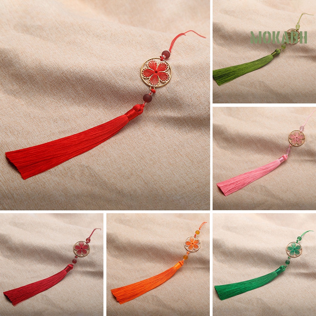 [mokabh] Mặt Dây Chuyền Treo Trang Phục Trung Hoa Trọng Lượng Nhẹ Họa Tiết Rỗng Phối Tua Rua